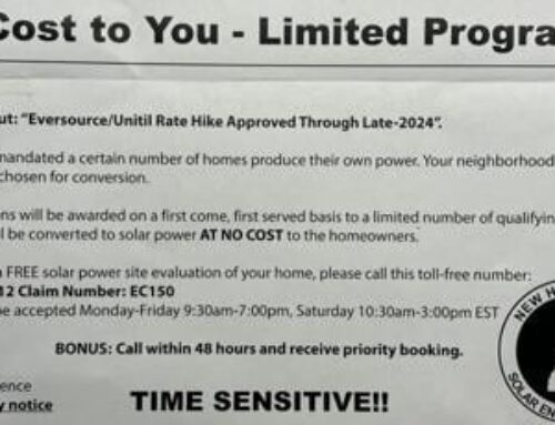 Misleading mailings sent to NH homes promote “free” solar conversion