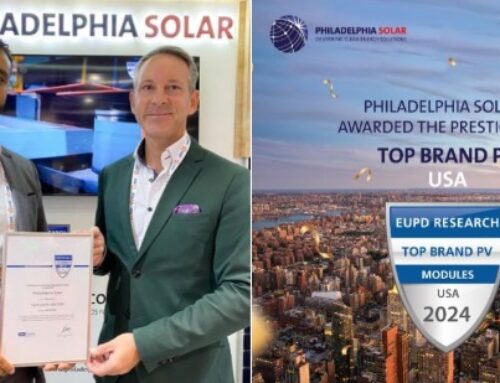 Philadelphia Solar LLC Wins Top Brand PV Award in the USA at RE+ 202