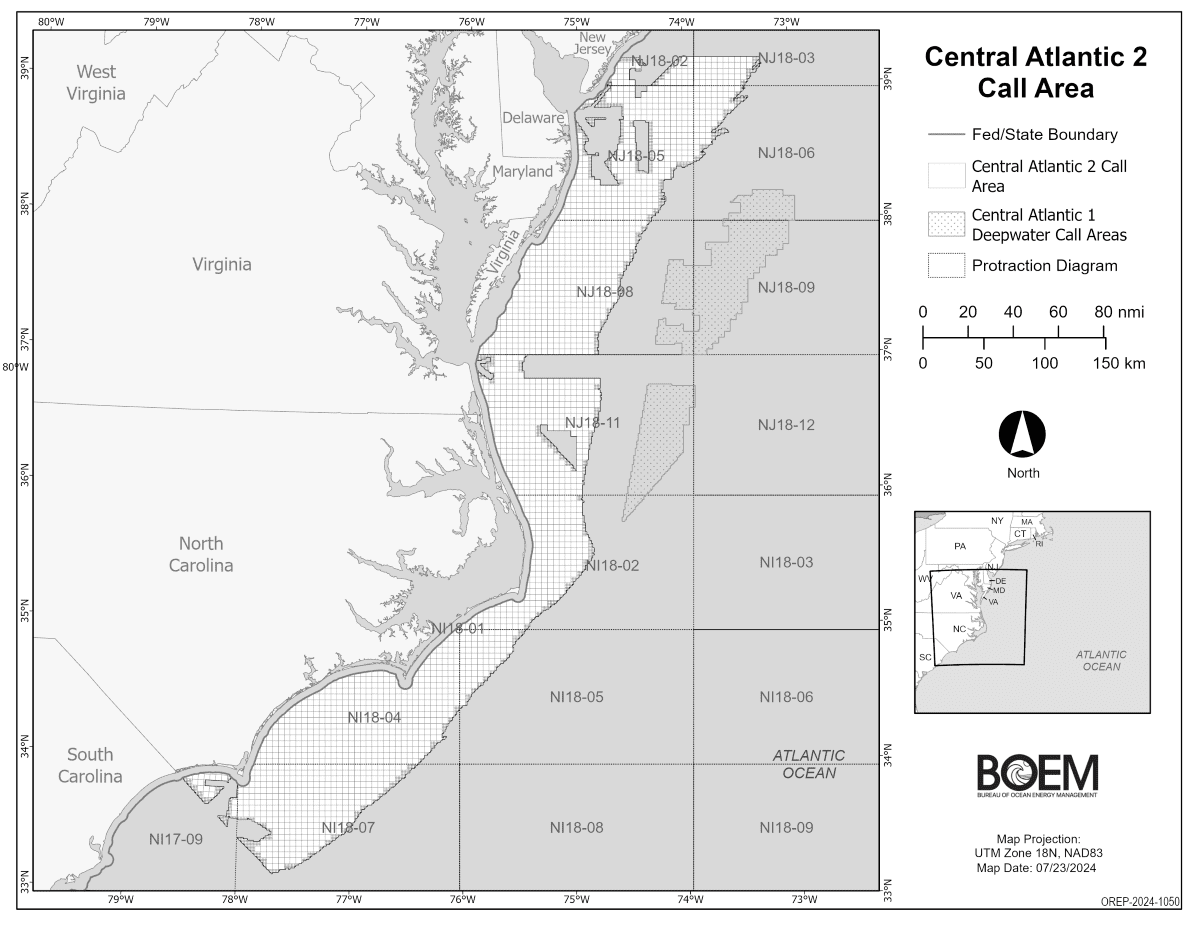 Central Atlantic 2 Call Area. Map: BOEM