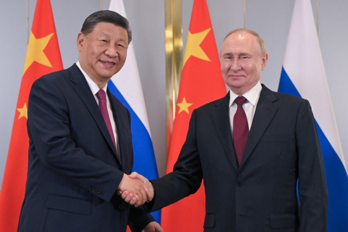 Russia’s President Vladimir Putin meets with China’s President Xi Jinping