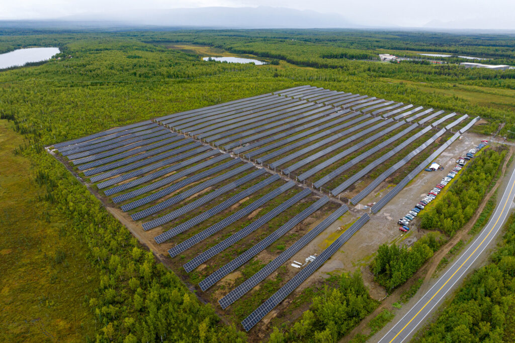 The Houston solar farm was developed by Renewable IPP, which has proposed a much larger solar farm for the Kenai Peninsula. Credit: Loren Holmes/ADN