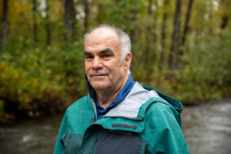 Mark Myers, a commissioner with the United States Arctic Research Commission, sees geologic hydrogen as a promising path toward reducing global carbon emissions. Credit: Loren Holmes/ADN