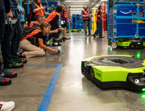 Inside vast Amazon warehouse ‘loveable’ robots are not just a pretty face