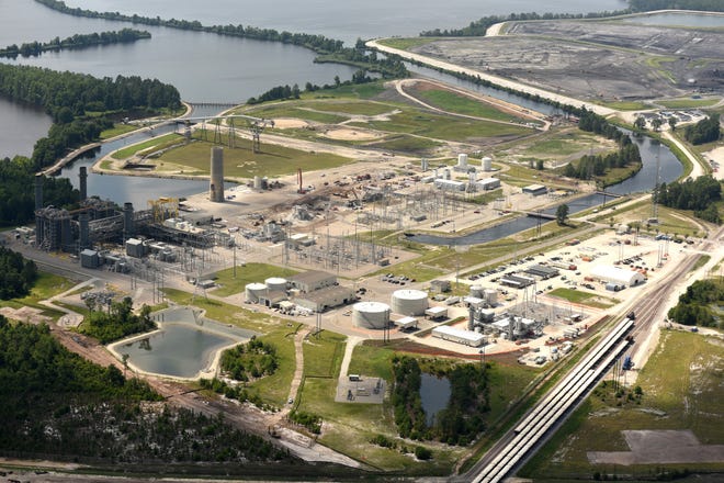 A 2017 aerial shot of Duke Energy's Sutton Energy Plant just north of downtown Wilmington. Duke is slowly replacing its old coal-fired plants with natural gas-fueled plants like Sutton, although clean energy advocates would like to see the utility adopt more renewables like wind and solar instead.