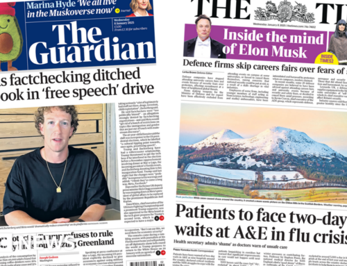 Newspaper headlines: ‘Meta reins in fact-checking’ and A&E ‘flu crisis’