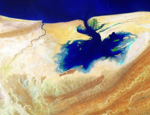 Earth from space: Pakistan’s ‘bleeding ink’ lagoon brings life to harsh desert environment