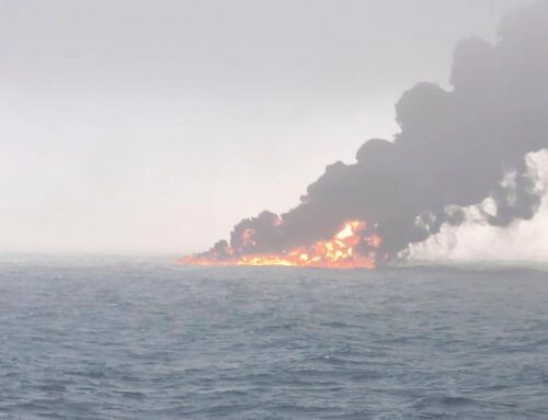 What are the environmental risks after North Sea collision?