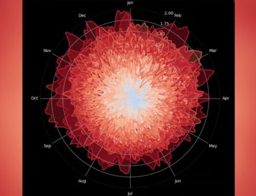 A striking new visualization looks like a flower blooming but tells an alarming story about what’s happening to the planet