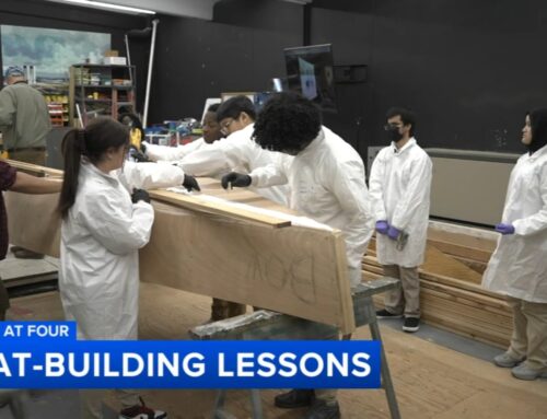 Northeast High School students learn about the environment by building boats