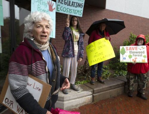 Protesters to state officials: Change clean energy siting rules in new Climate Action Plan