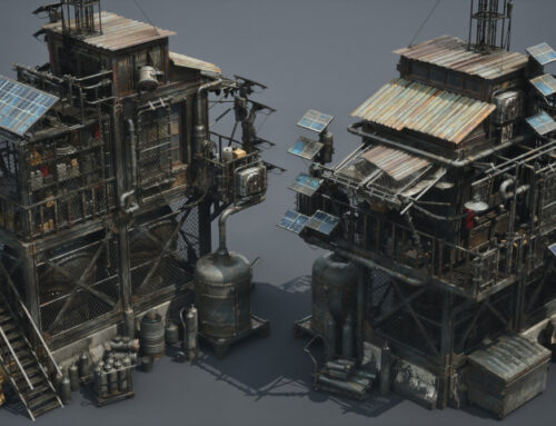Get 330 free kitbash assets for post-apocalyptic environments