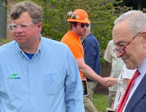 Schumer visits Webster to defend solar tax credits under threat from House bill
