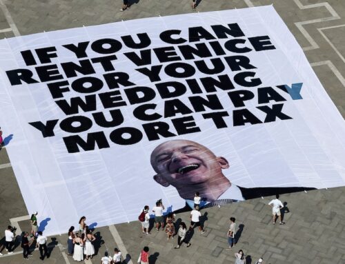 Bezos Protests Ramp Up in Venice as Greenpeace Wades In