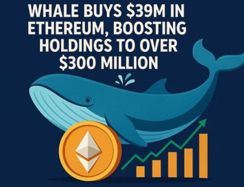 Whale Buys $39M in Ethereum, Boosting Holdings to Over $300 Million