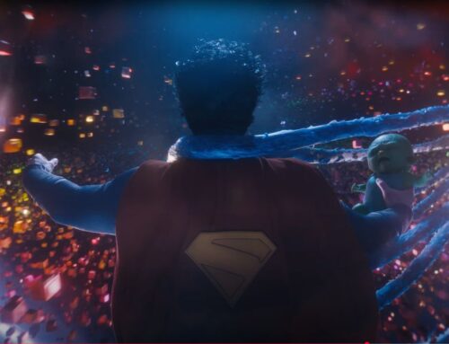Superman battles Lex Luthor and holds a weird little green alien baby in the epic final tr