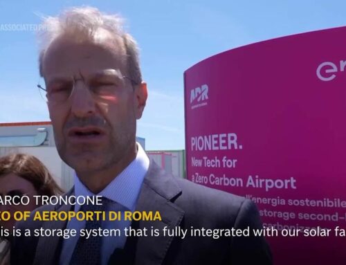Rome airport installs hybrid renewable energy project with second hand car batteries