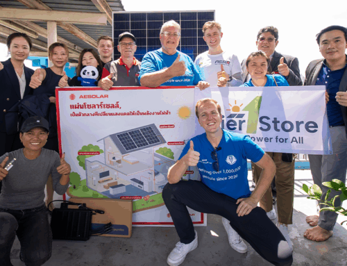 AESOLAR PV modules installed on roof of Bangkok’s first inner-city homeless shelter