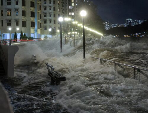 Super Typhoon lashes Hong Kong with hurricane-force winds and heavy rain