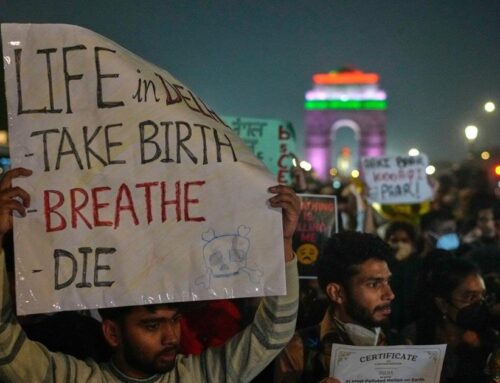 Air pollution levels surge in India’s capital, sparking rare protests