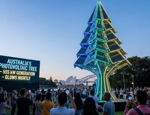 From Christmas Tree to a photovoltaic tree in Australia — It produces 555 kW and glows eve