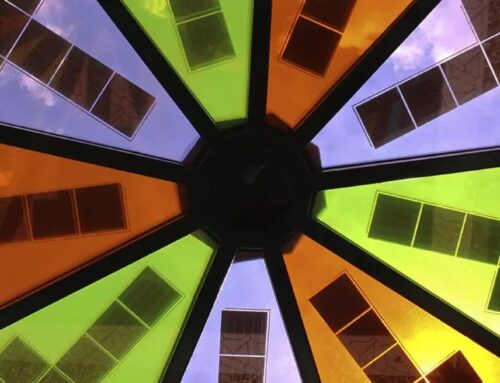 No more black and blue — “Rainbow” solar glass turns color into heat and noise insulation
