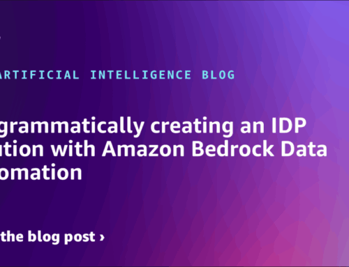 Programmatically creating an IDP solution with Amazon Bedrock Data Automation