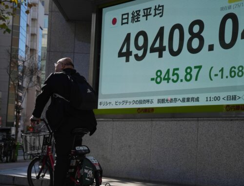 Asian shares are mixed as steady bond yields, rebound for bitcoin push US stocks higher