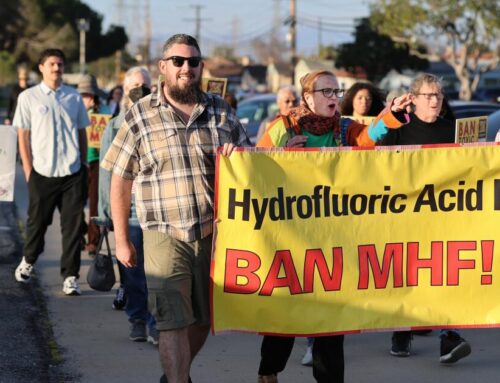 Torrance residents call for the ban of ‘flesh-eating’ chemical used at refinery