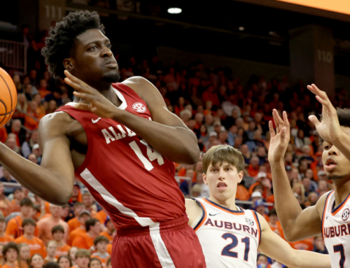 Charles Bediako handled rowdy road environment at Auburn well, Oats says