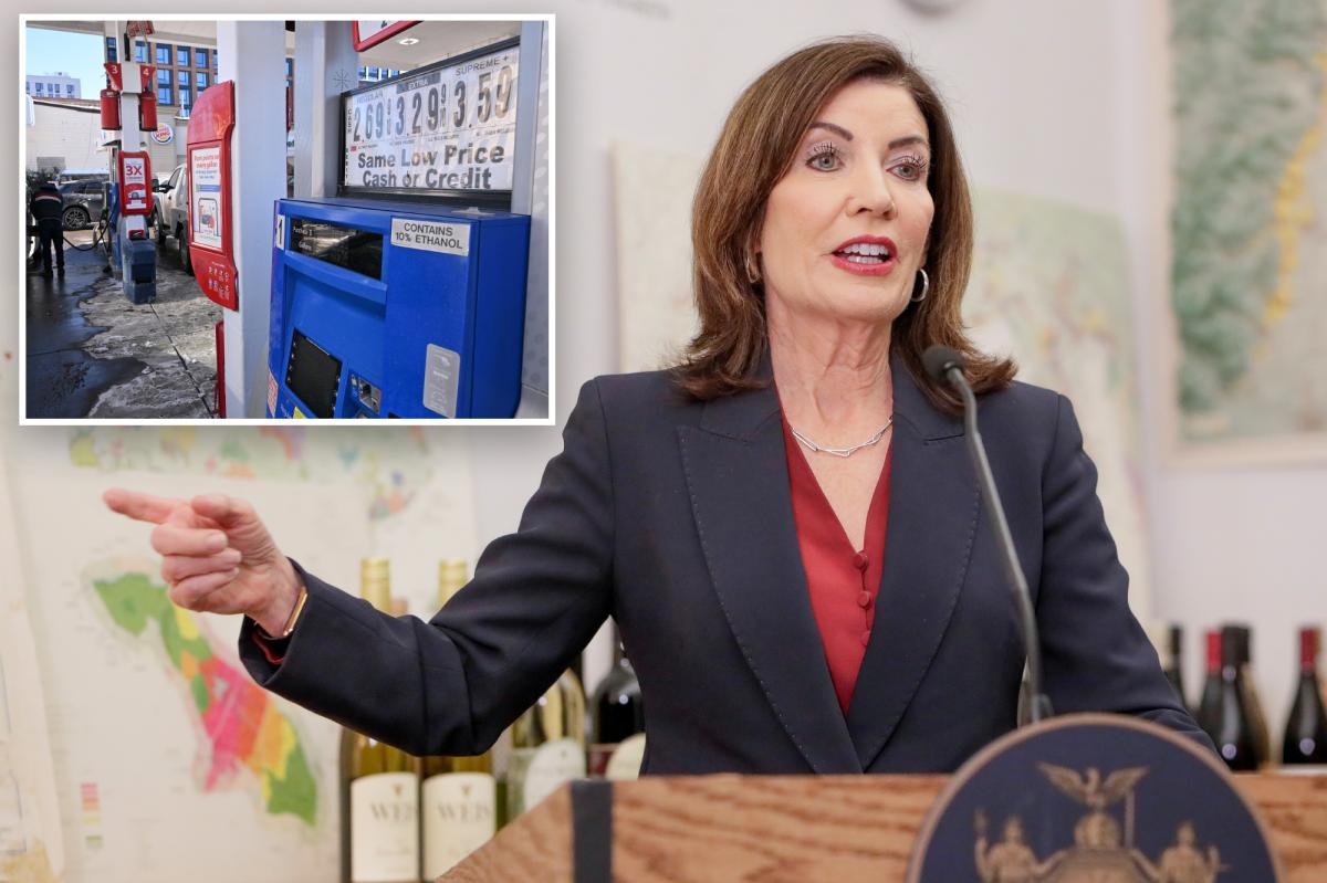 Gas prices could soar by .23, Hochul warns — as she tries to delay NY’s controversial green energy mandates