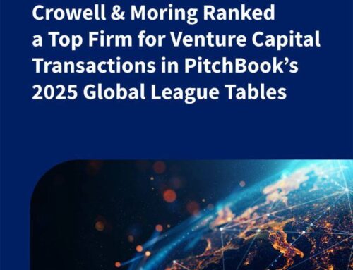 Crowell & Moring Ranked a Top Firm for Venture Capital Transactions in PitchBook’s 2025 Gl