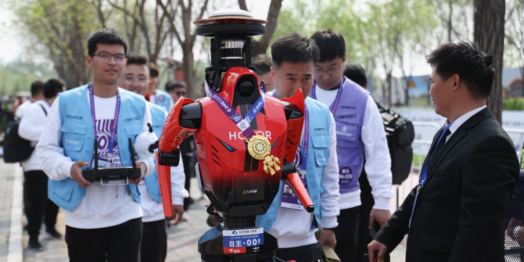 Humanoid robots race past humans in Beijing half-marathon, showing rapid advances