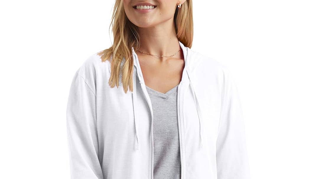 Amazon’s bestselling  textured-cotton zip-up hoodie is perfect for layering in spring