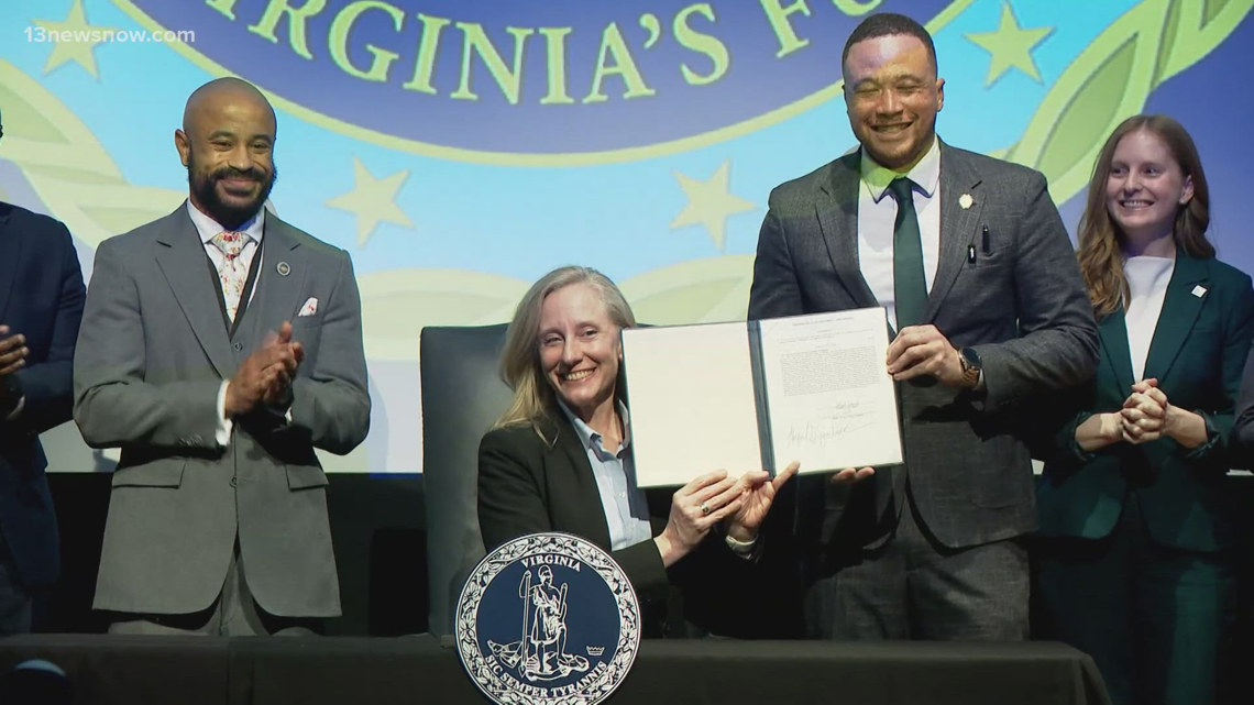 Spanberger signs clean energy, workforce bills during Norfolk visit