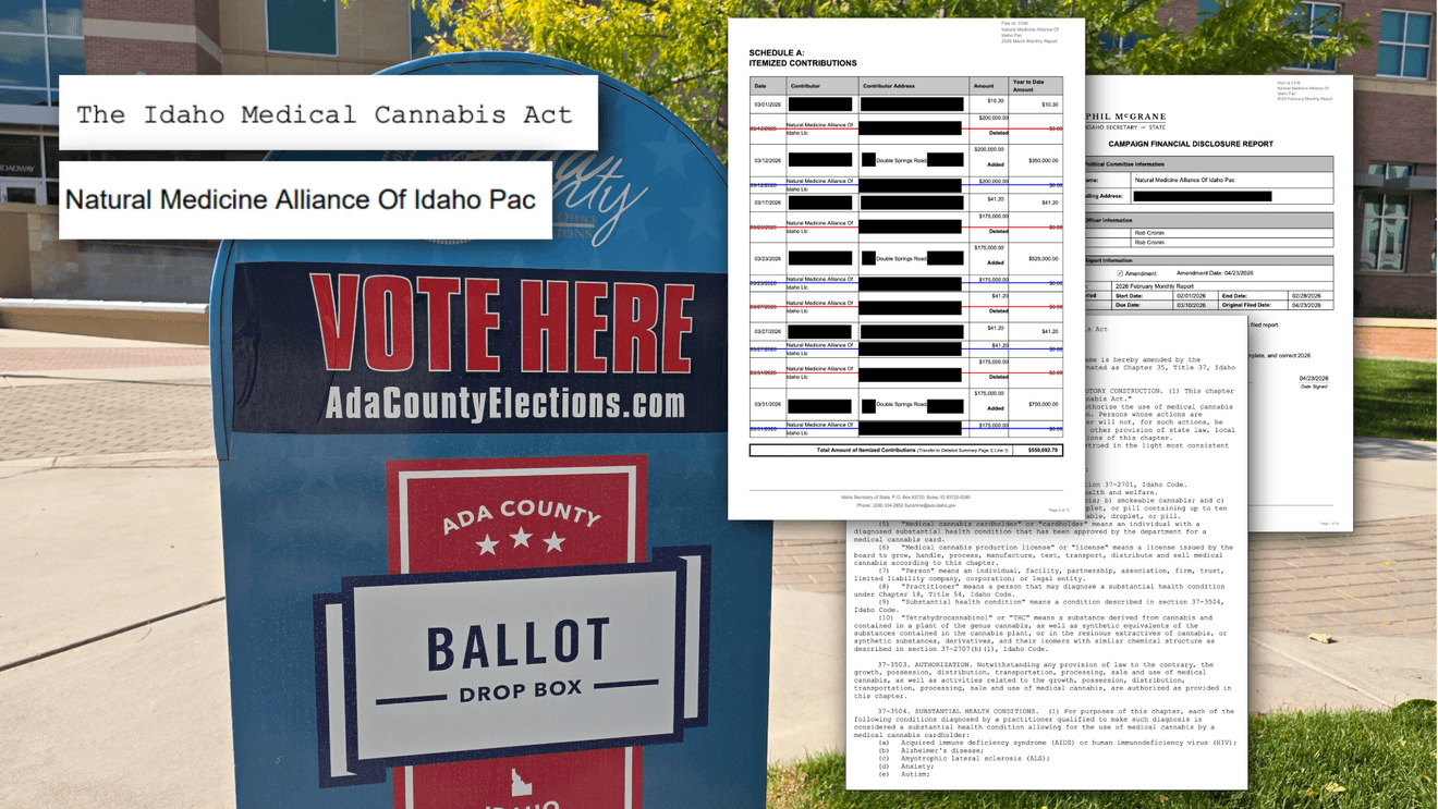 Over  million in contributions and nearly 100,000 signatures for medical cannabis act
