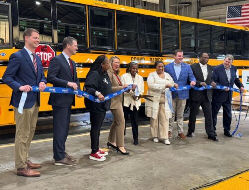 ‘Leading by example’: District celebrates arrival of first EV buses
