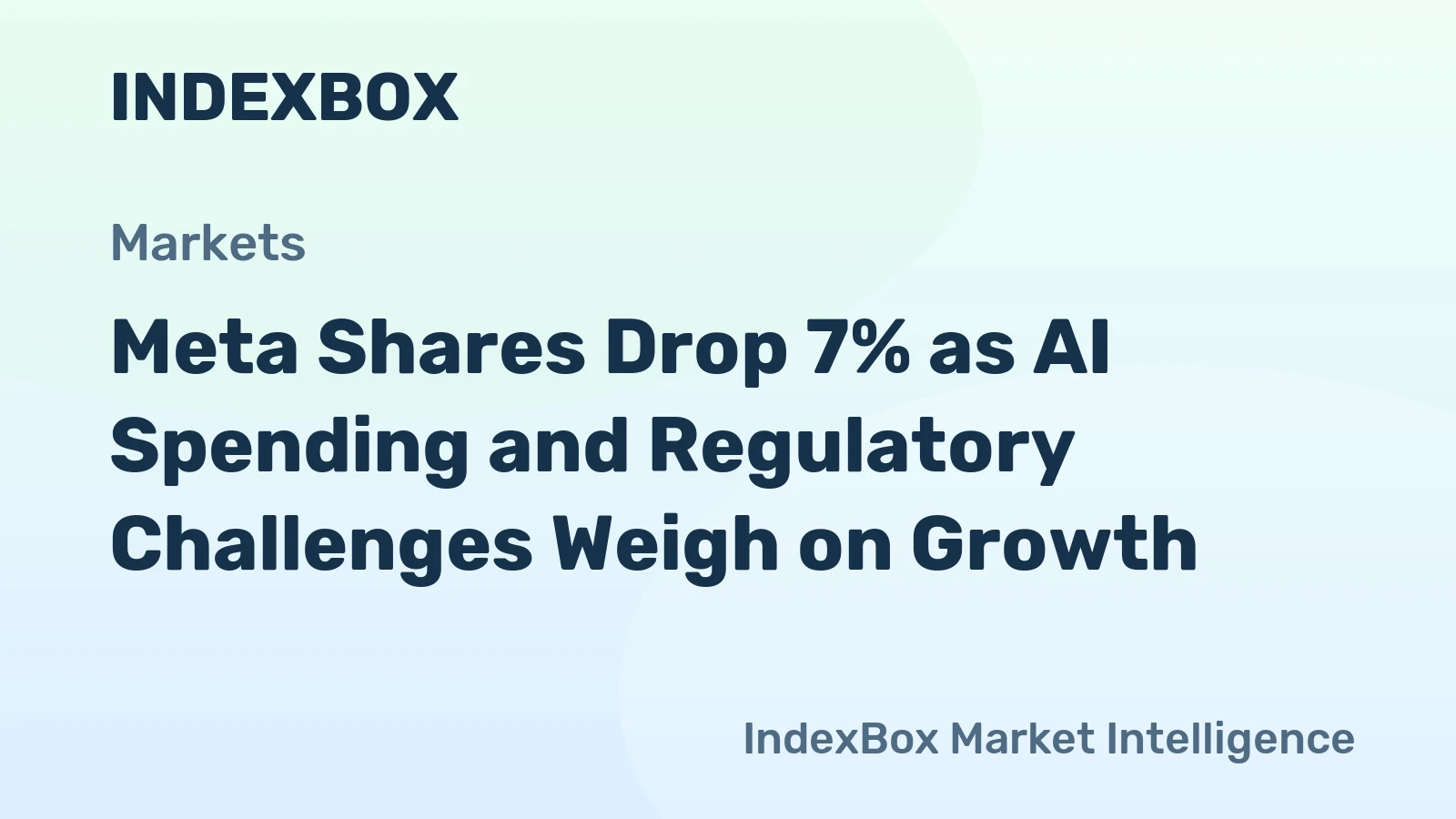 Meta Shares Drop 7% as AI Spending and Regulatory Challenges Weigh on Growth