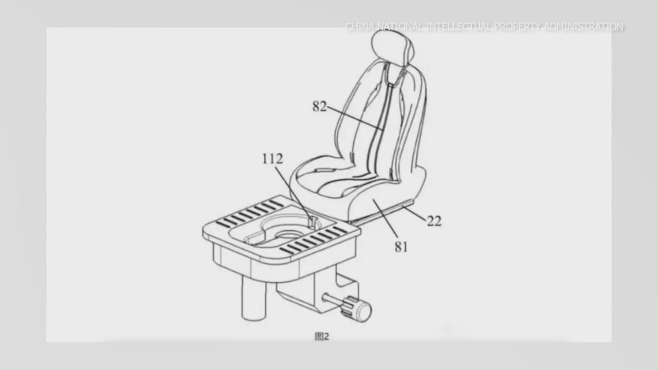 Stuck in traffic? This car may come with a toilet