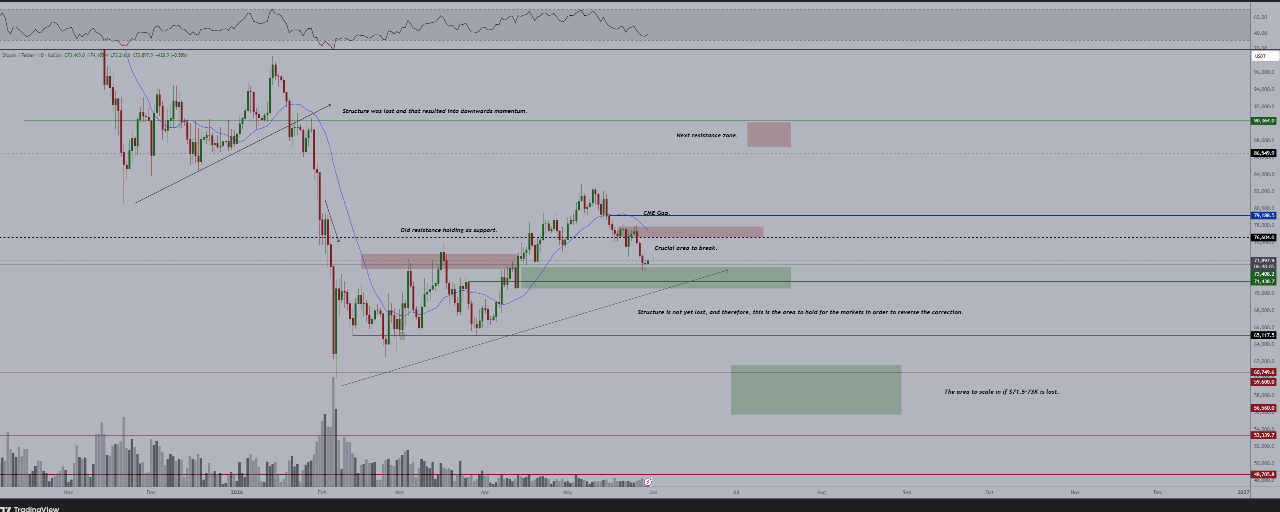 Michael van de Poppe: Bitcoin Faces Critical Support Level at ,000