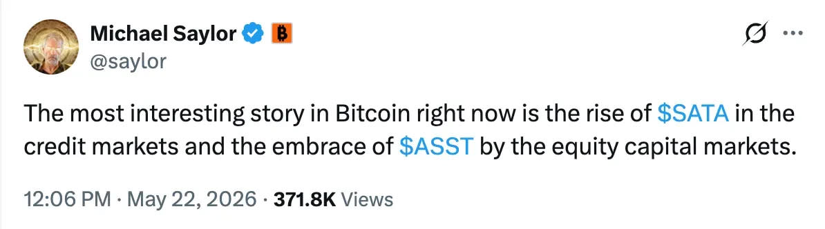 Strive’s Bitcoin-Backed Preferred Shares Hit Record Volume As Strategy’s Saylor Calls It ‘The Most Interesting Story In Bitcoin Right Now’ Strive’s Bitcoin-Backed Preferred Shares Hit Record Volume As Strategy’s Saylor Calls It ‘The Most Interesting Story In Bitcoin Right Now’