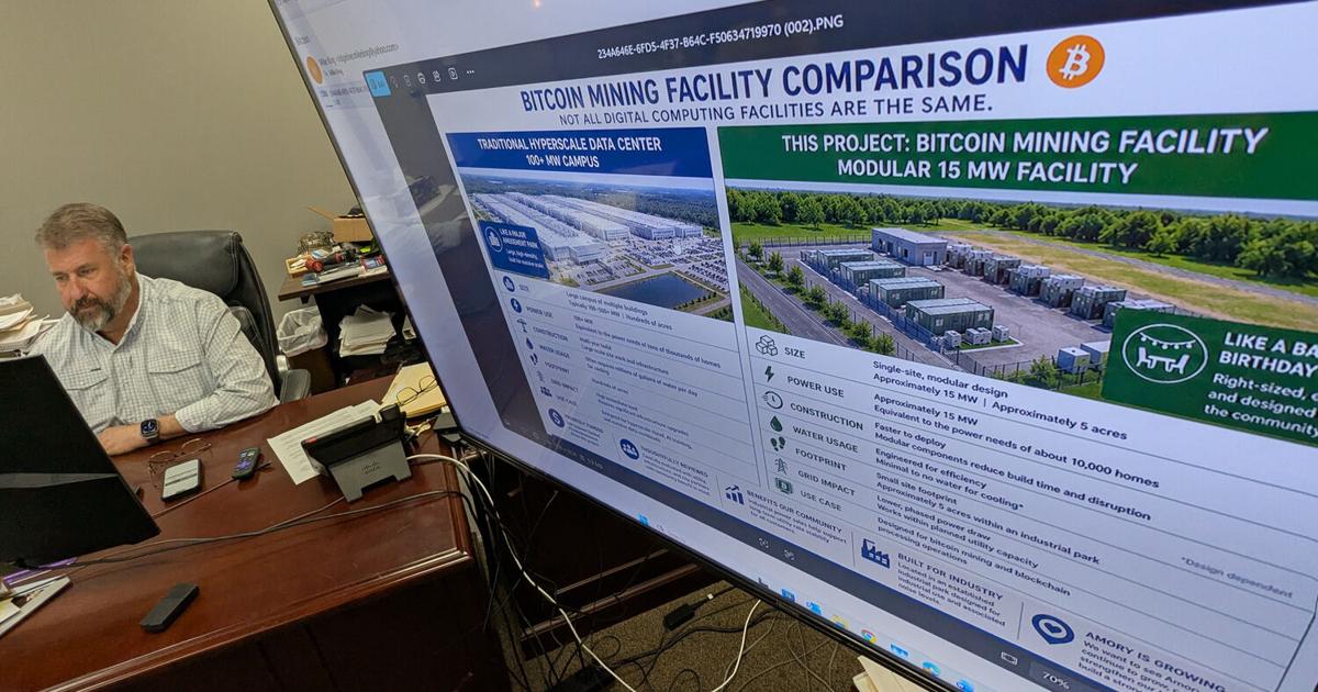 Bitcoin mining project locating in Amory Bitcoin mining project locating in Amory