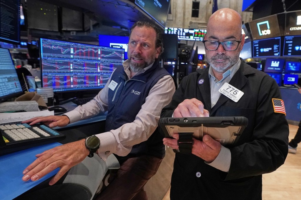 Wall Street points toward gains as oil prices fall and bond yields ease