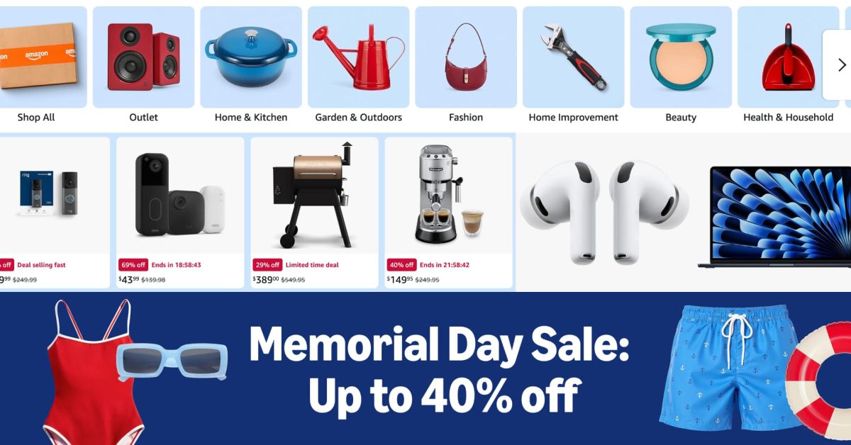 Amazon Memorial Day sale 2026 – Final 24 hours: AirPods, MacBook, Google Pixel, Anker, LEGO, more
