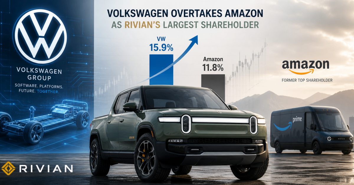 Volkswagen overtakes Amazon as Rivian’s (RIVN) largest shareholder with 15.9% stake