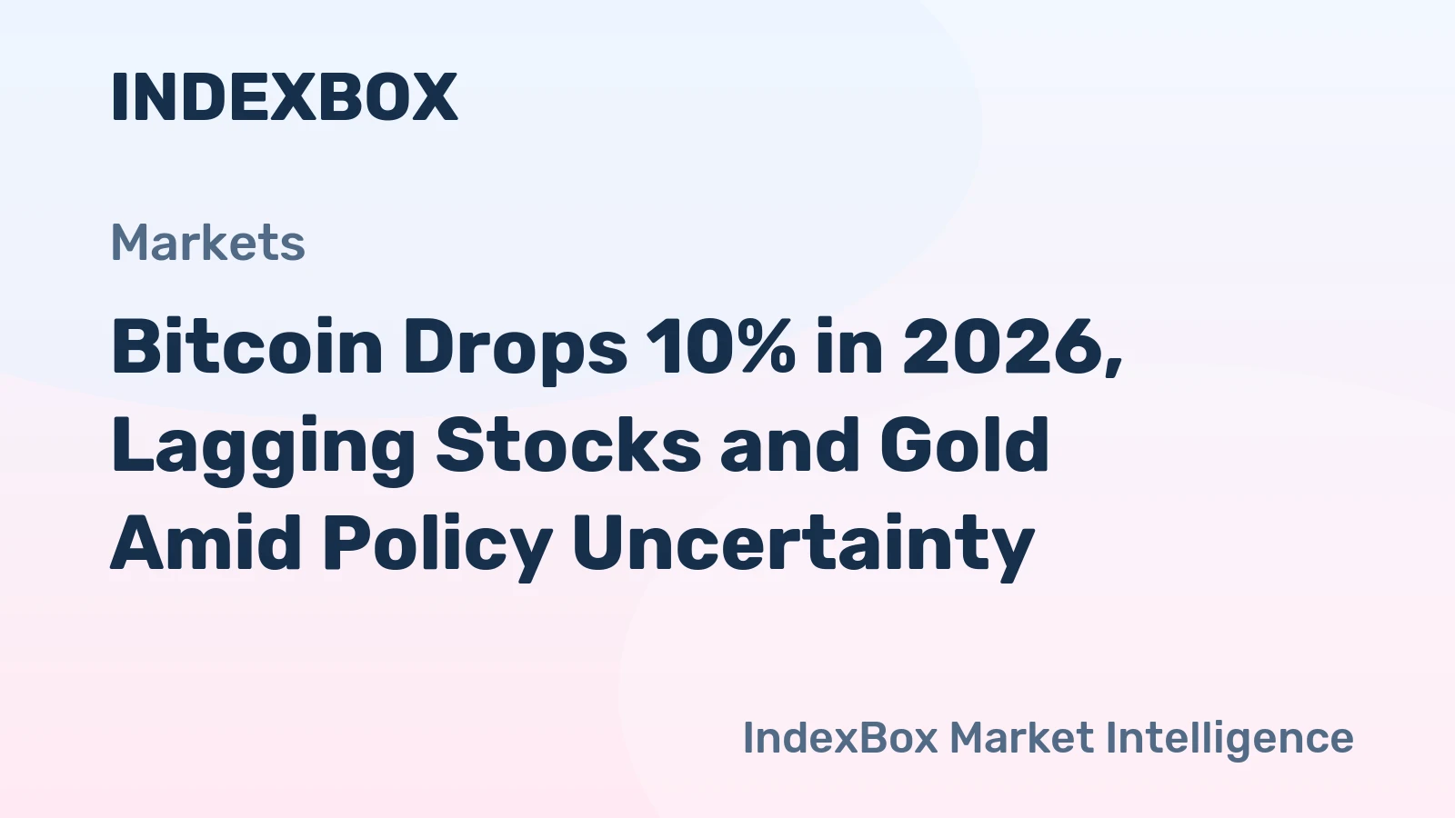 Bitcoin Drops 10% in 2026, Lagging Stocks and Gold Amid Policy Uncertainty