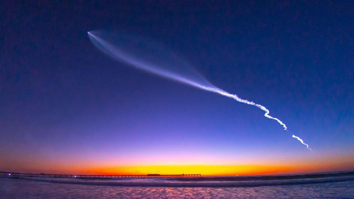 SpaceX Falcon 9 rocket launch, Starlink satellites from Vandenberg, CA Space Force Base