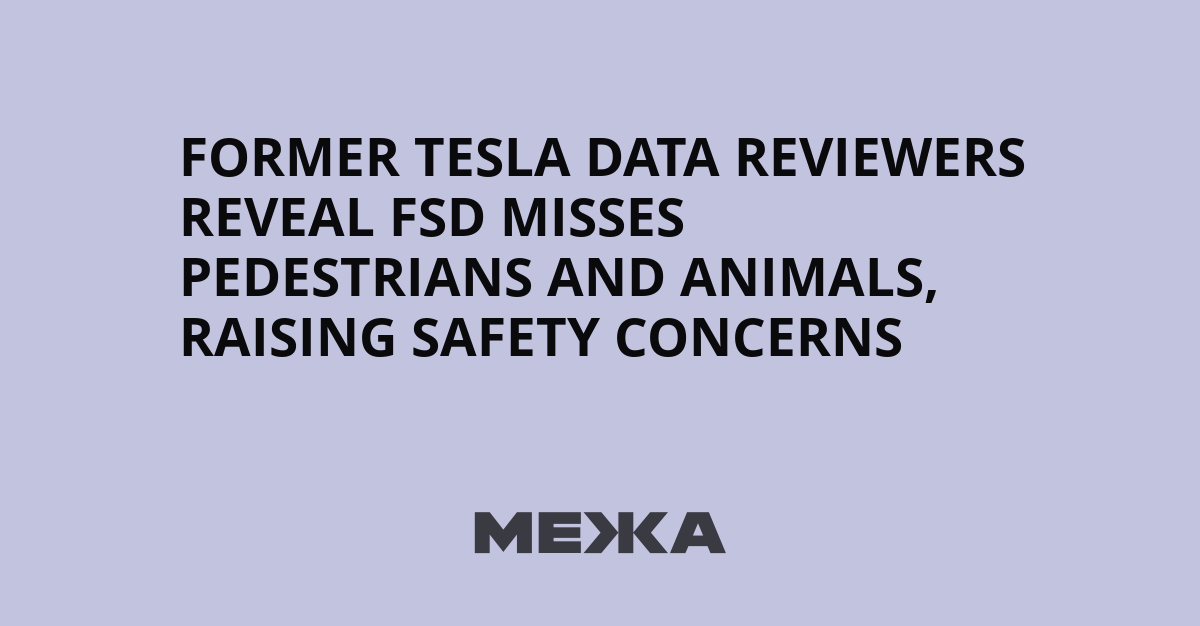 Former Tesla data reviewers reveal FSD misses pedestrians and animals, raising safety concerns Former Tesla data reviewers reveal FSD misses pedestrians and animals, raising safety concerns