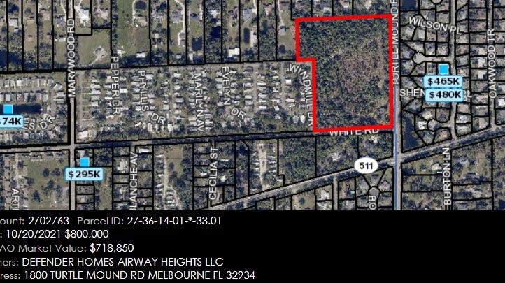 Brevard board rejects housing plan on Turtle Mound Road