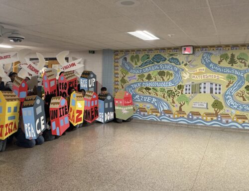 Student mural at Hamilton High School celebrates South Side diversity, educates on environment