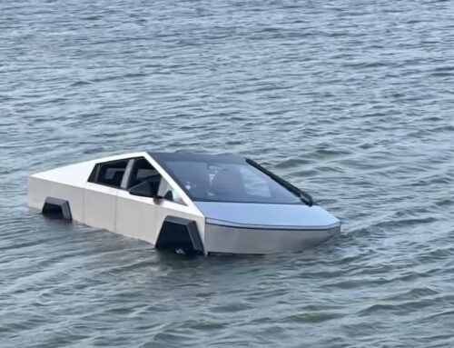 Cybertruck Driver’s ‘Wade Mode’ Test Gets Him Stuck In A Lake – And In Jail